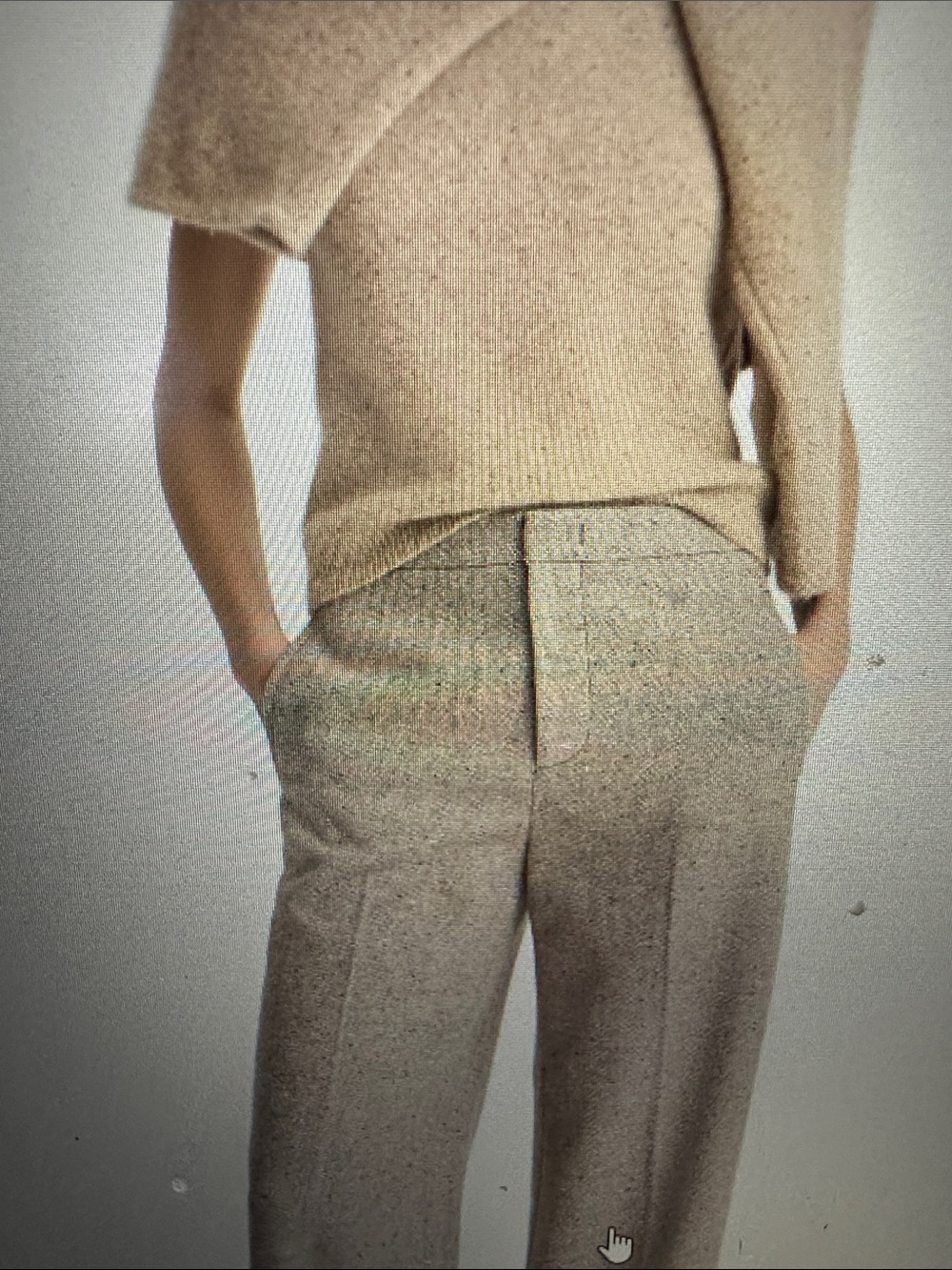 Vince wool blend light broen trouserd